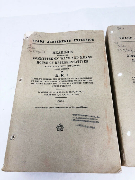 Trade Agreements Extensions 84th Congress 1955; Tariff Act 1930