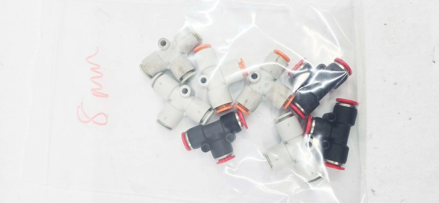 25+ 8MM Push-to-Connect Pneumatic Fittings Tee's, 90's 8MM