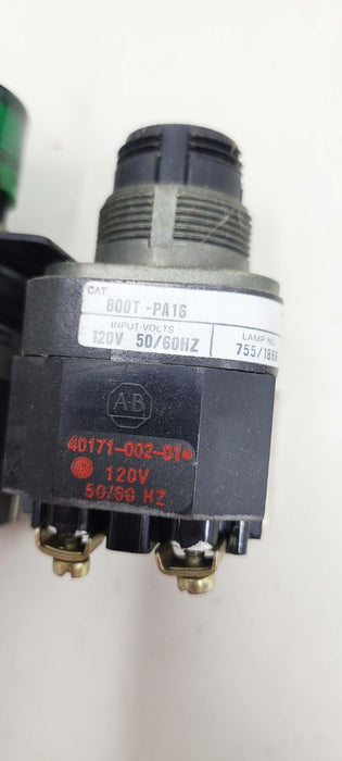 2 PACK - Allen-Bradley 800T-PA16 Ser T Green Push Button