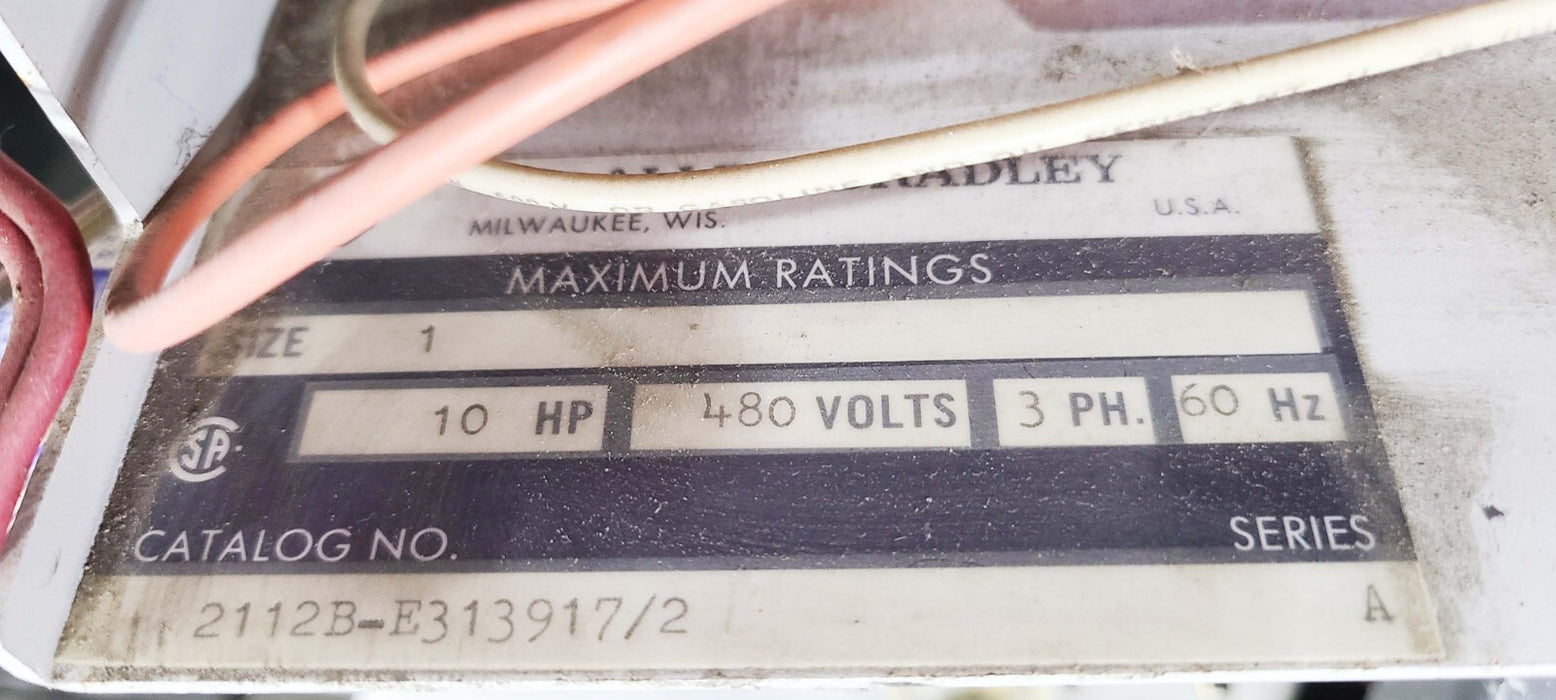 Pallet of 6 - Allen-Bradley Breaker Buckets, Size 1-3, 100-200AMP, 10-40HP