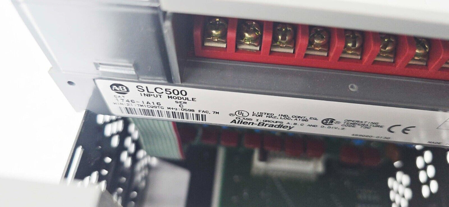 Allen-Bradley 1746-A13 SLC500 Chassis w/ 7 I/O Modules