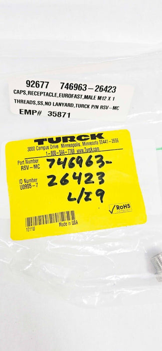 Turck RSV-MC Male Stainless Steel Closure Dustcap U0905-7