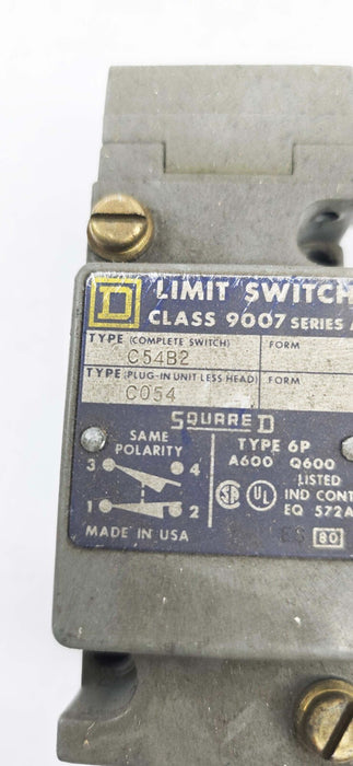 Square D C54B2 Heavy Duty Limit Switch Unit