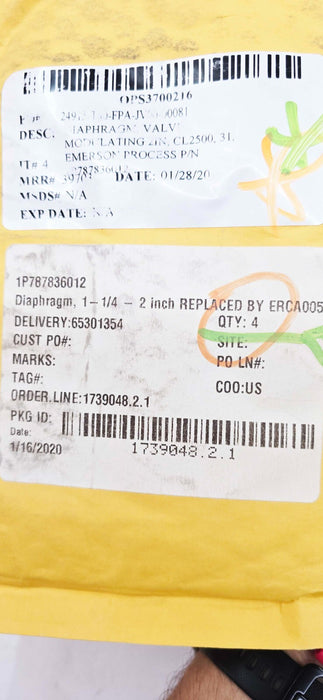 Fisher 1P787836012 Diaphragm Valve Modulating CL2500 2"