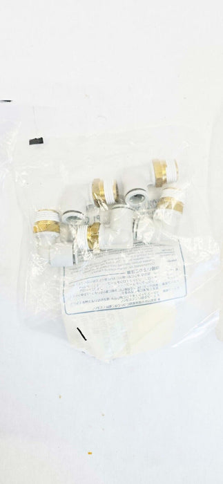 10 PACK - SMC KQ2l10-03AS Union Elbow, Push-To-Connect X Mbspt, 10MM OD, 3/8"