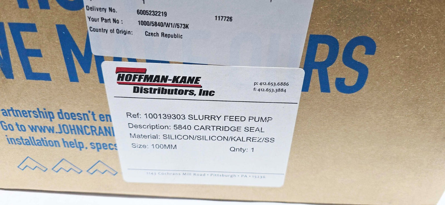 JOHN CRANE 5840 CARTRIDGE SLURRY SEAL 100MM