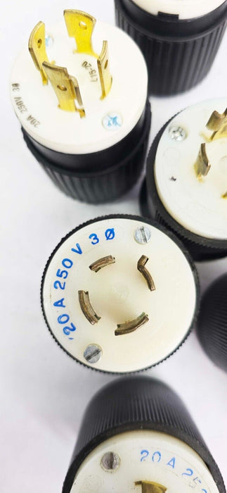 Lot of 9 - Hubbell, Bryant 20 Amp 250v Twist Lok Male Connector Plugs