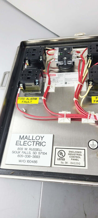Twin City Fan 3HP NEMA 4X Starter Panel Hoffman A16H1208SS6LP Stainless Enclosur