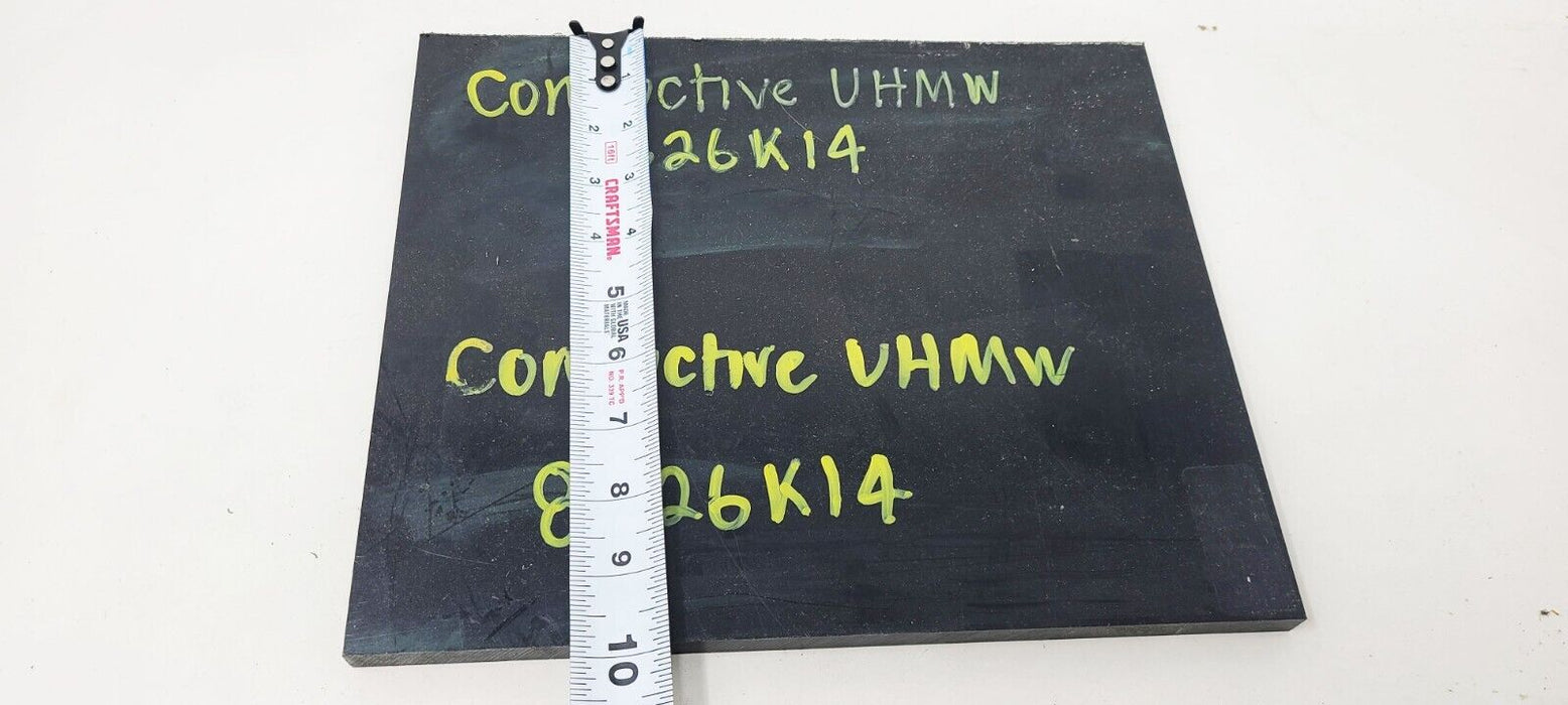 1 Piece Conductive UHMW Poly Flat Stock 1/2" Thick, 10" x 11"