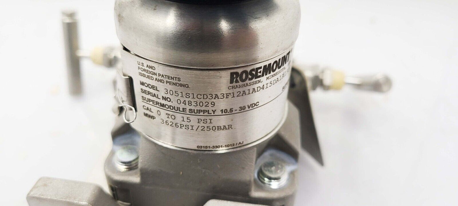 Rosemount 3051S Pressure Transmitter w/ Anderson Greenwood Manifold
