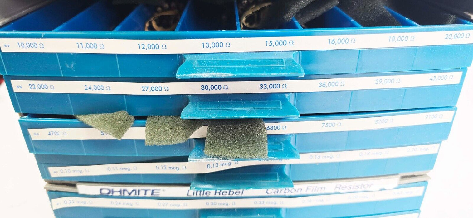 Ohmite Little Rebel 18 Drawer Carbon Film Resistors