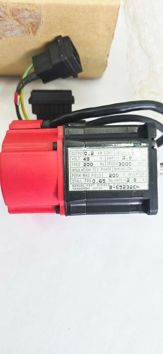 Fanuc 80.5/3000 B-65232en Ac Servo Motor 3ph 0.2kw 0.65nm 49v-ac