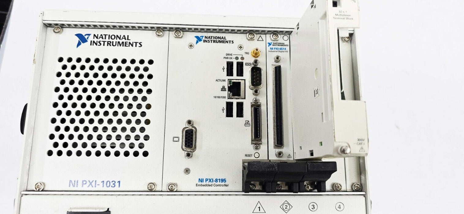 National Instruments PXI-1031 Chassis w/ PXI-8195 Controller, PXI-6514 I/O, TB-2