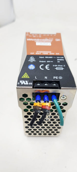 WEIDMULLER DC Power Supply 8708660000 CP SNT 70W 24V 3A