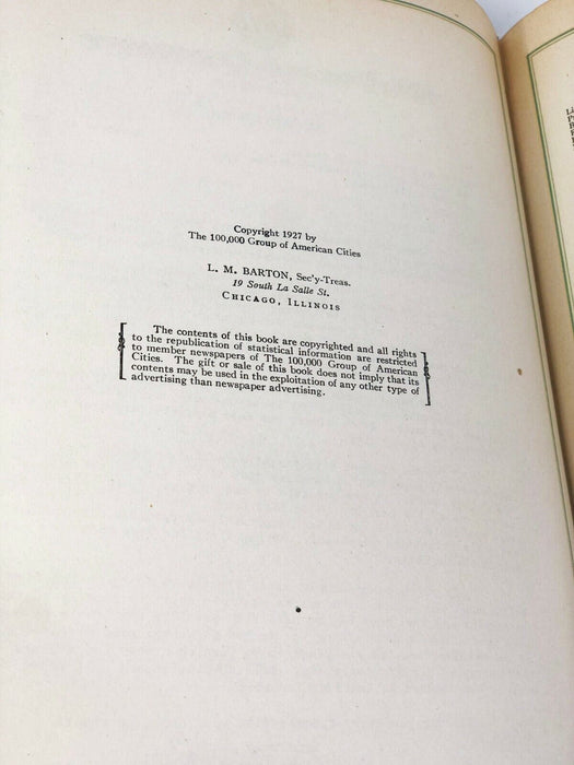 A study of all American markets 100,000 Group of American Cities L.M. Barton