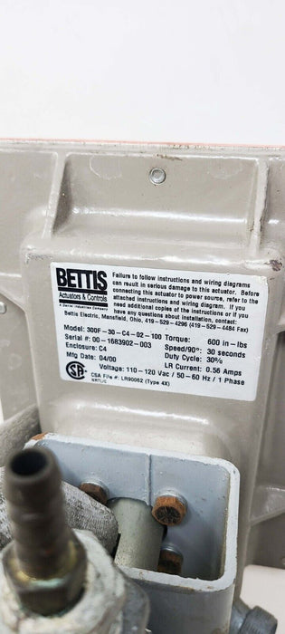 Bettis 300F-30-C4-02-100 BETTIS 120VAC NEMA4 ELECTRIC ACTUATOR