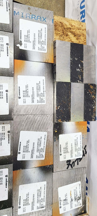 Pallet of Uddeholm Unimax, Mirrax, Orvar Blocks Appx 450lbs, various sizes