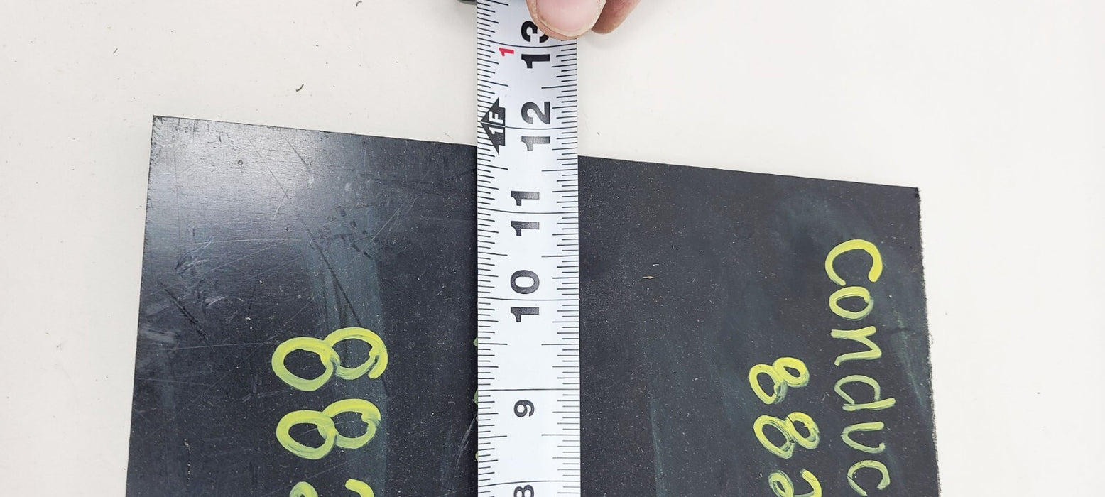 1 Piece Conductive UHMW Poly Flat Stock 1/2" Thick, 10" x 11"