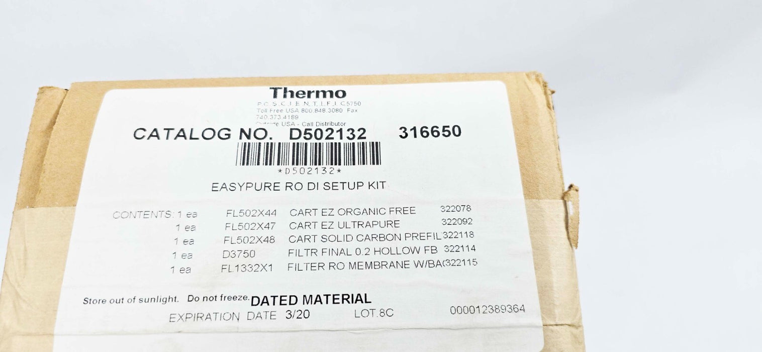 Thermo fisher Scientific D502132 316650 New Sealed Package Exp 3/2020