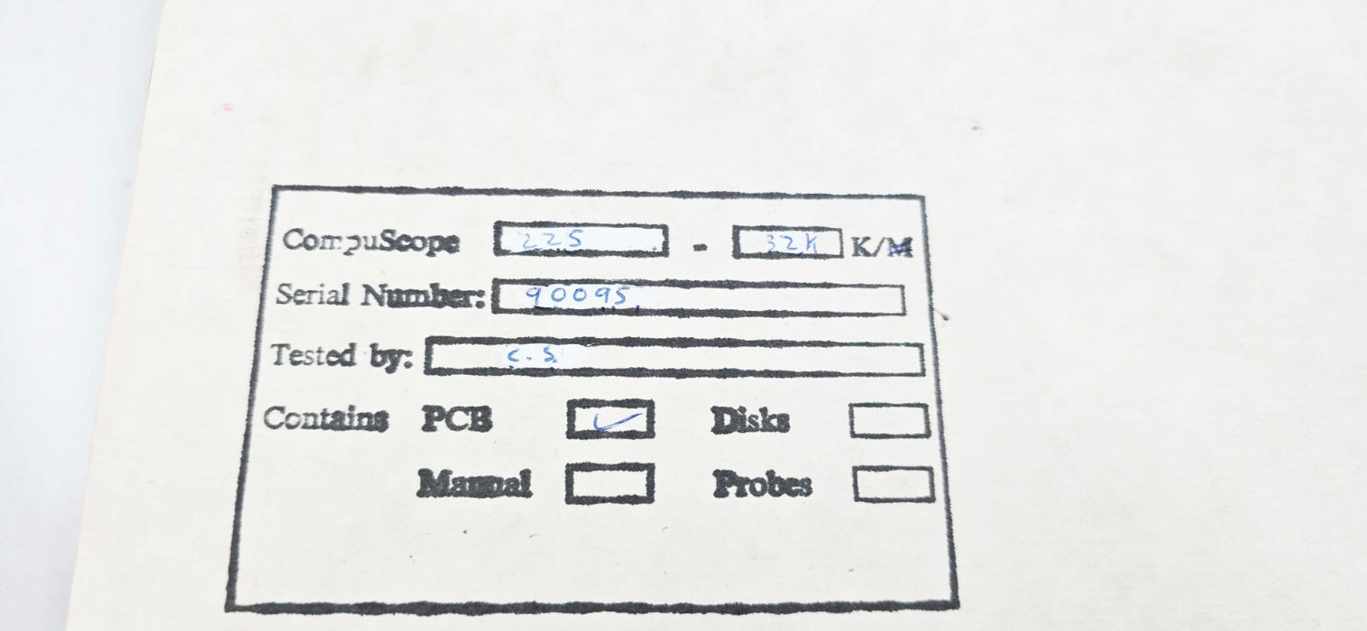 CompuScope 225 DynamicSignals / GaGe Analog Signal Digitizer ISA Module