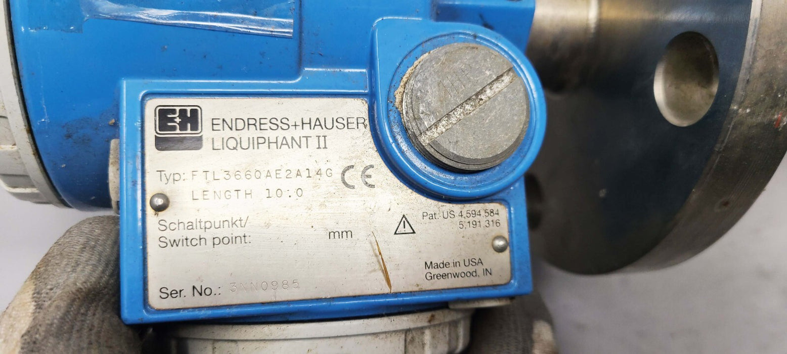 Endress+Hauser Liquiphant II FTL 366-QAE2A14G level limit switch level