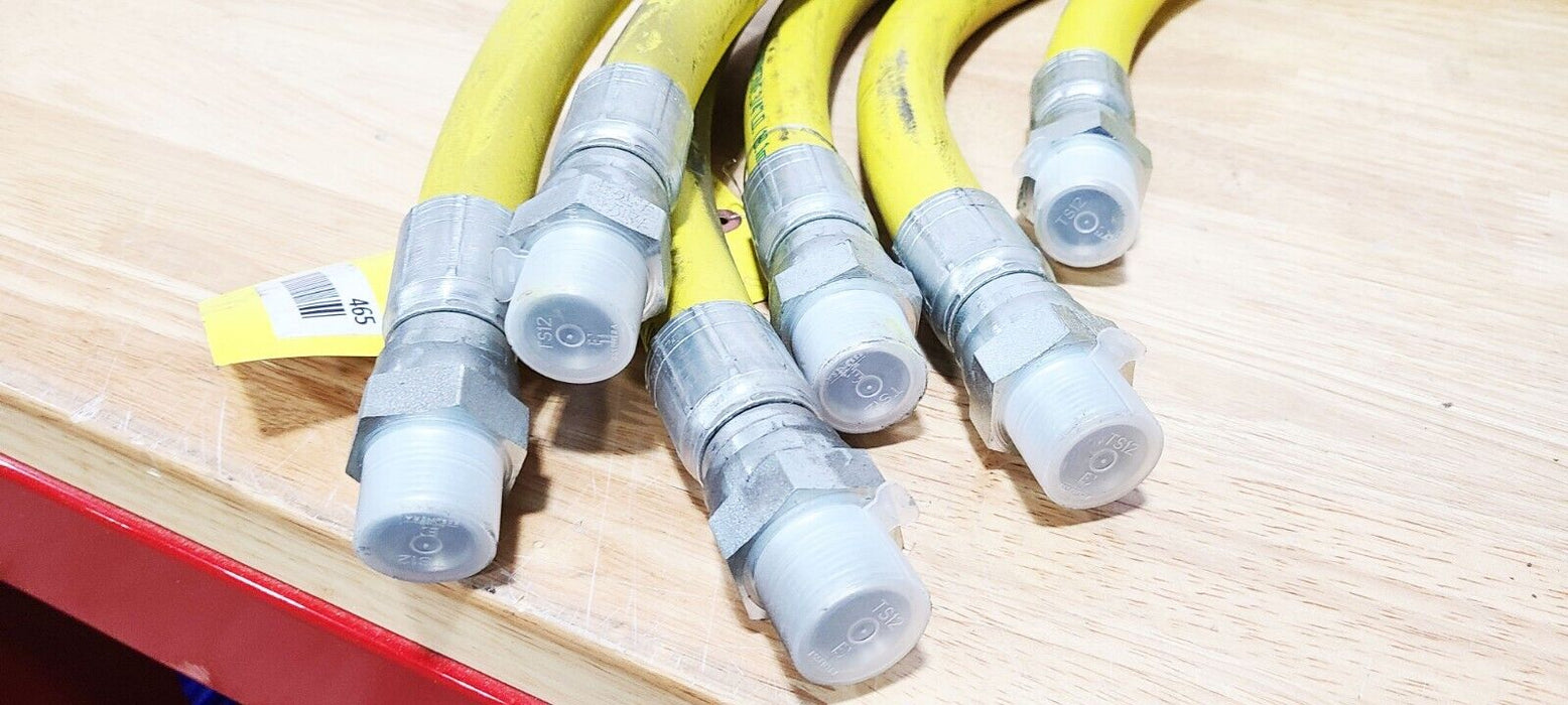 5 PACK  - THERMOID GOLDENAIR YELLOW NON-CONDUCTIVE Nitrogen Hose 3/4" ID 350 PSI