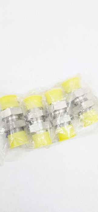 4 PACK - Parker 12 WTX-WLN-SS TripleLok Bulkhead Union 37° Flare Tube Fitting
