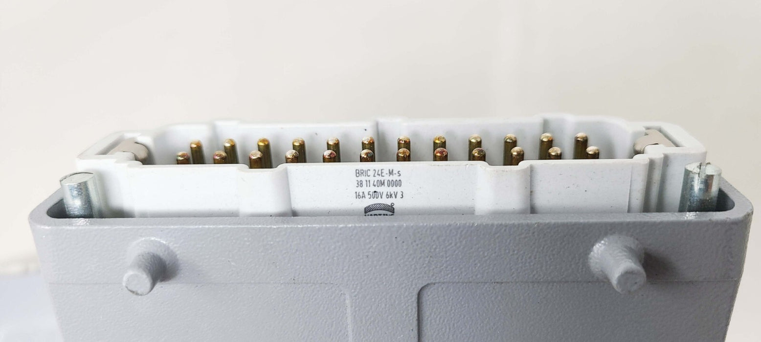 4 Pack EPIC/Harting Connectors with Housings - 38 12 40M 0000, 10196000, 24E-M-s