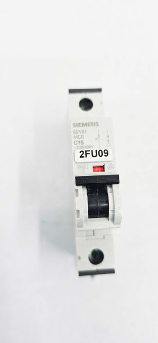 Siemens 5SY6118-7 Circuit Breaker, 15A, 1 Pole