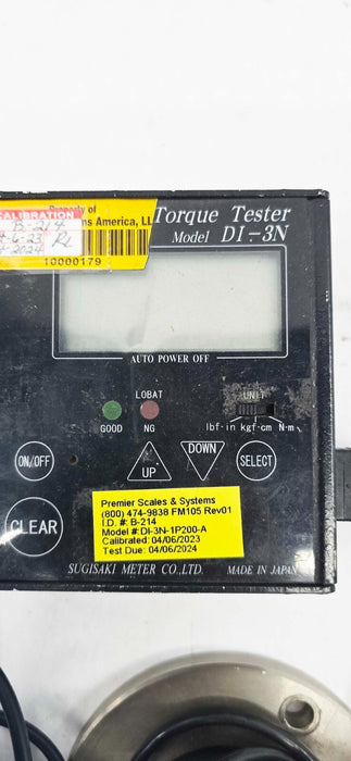 Imada DI-3N-1P-200-A Digital Torque Tester