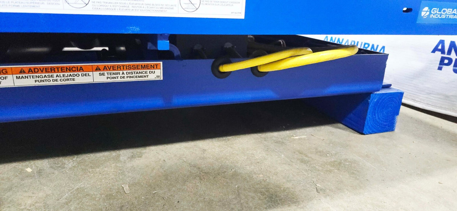 Global Industrial UNI-4848-4-BLU-460 Scissor Lift & Tilt Table 4000 Lb. Capacity