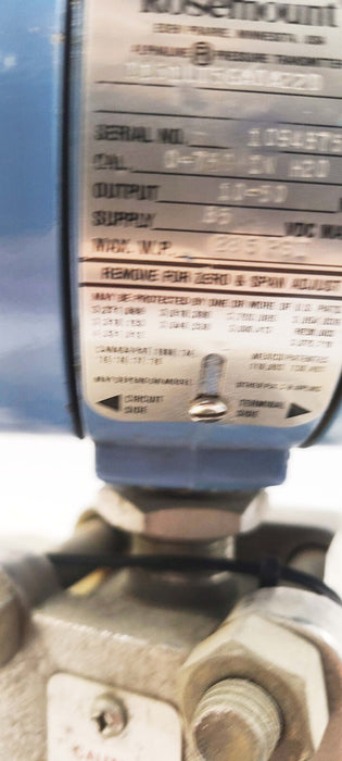 Rosemount Level Transmitter 1151LT5GA0A22D 0-750 IN H2O, 10-50 MA, 85 VDC