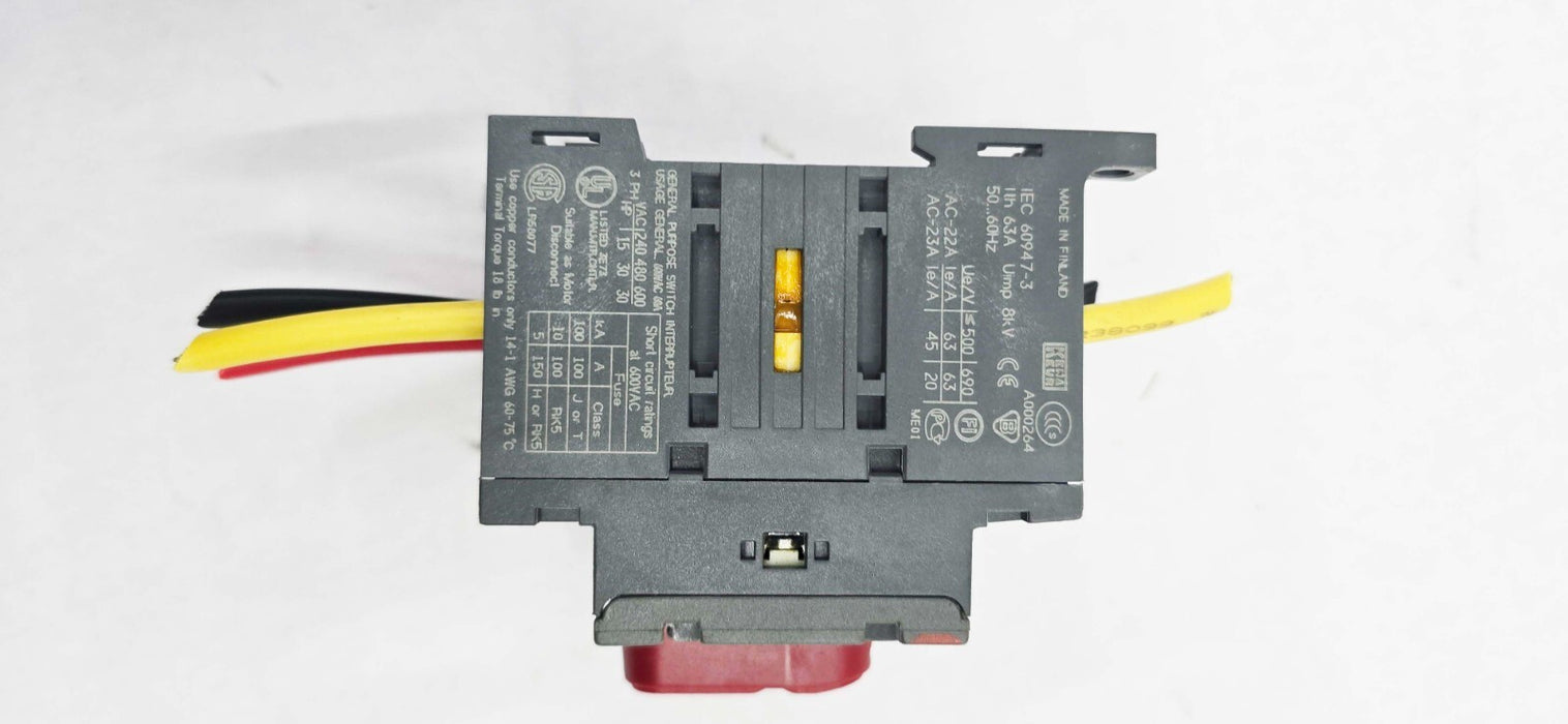 ABB OT45E3 Disconnect Switch Set 600VAC 60A