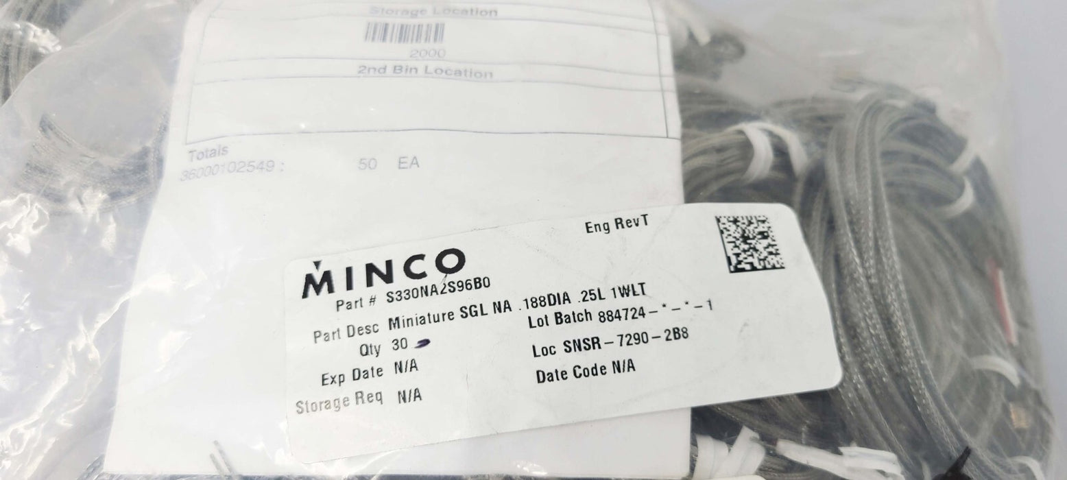 PACK of 30 - Minco S330NA2S96B0 Temperature Stator Sensor Miniature SGL .188 DIA