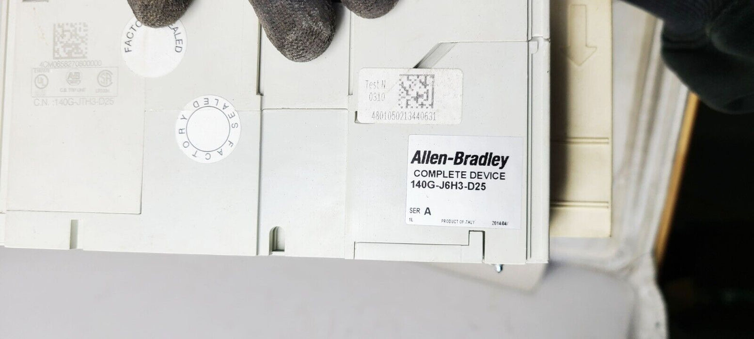 ALLEN BRADLEY CIRCUIT BREAKER 140G-J6H3-D25 250 AMP 600 V SURPLUS