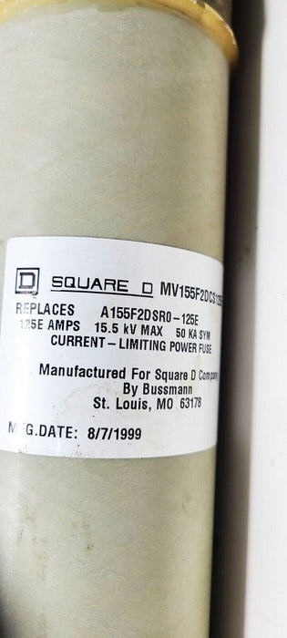 MV155F2DCS125E Eaton Bussmann MV055 E-Rated medium voltage fuse, 15.5 kV, 125A