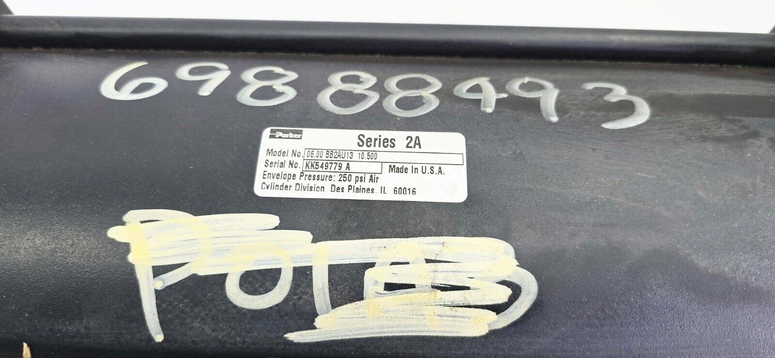 Parker 06.00 BB2AU13 10.500 Series 2A Pneumatic Cylinder 250PSI USA