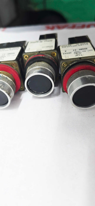 3 PACK - ALLEN-BRADLEY BLACK PUSH BUTTON SWITCHES 800MR-A2