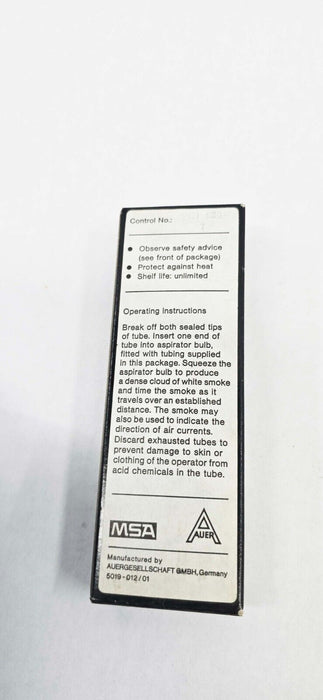 Box of 10 - MSA 5645 Ventilation Glass Smoke Tubes 5019-704