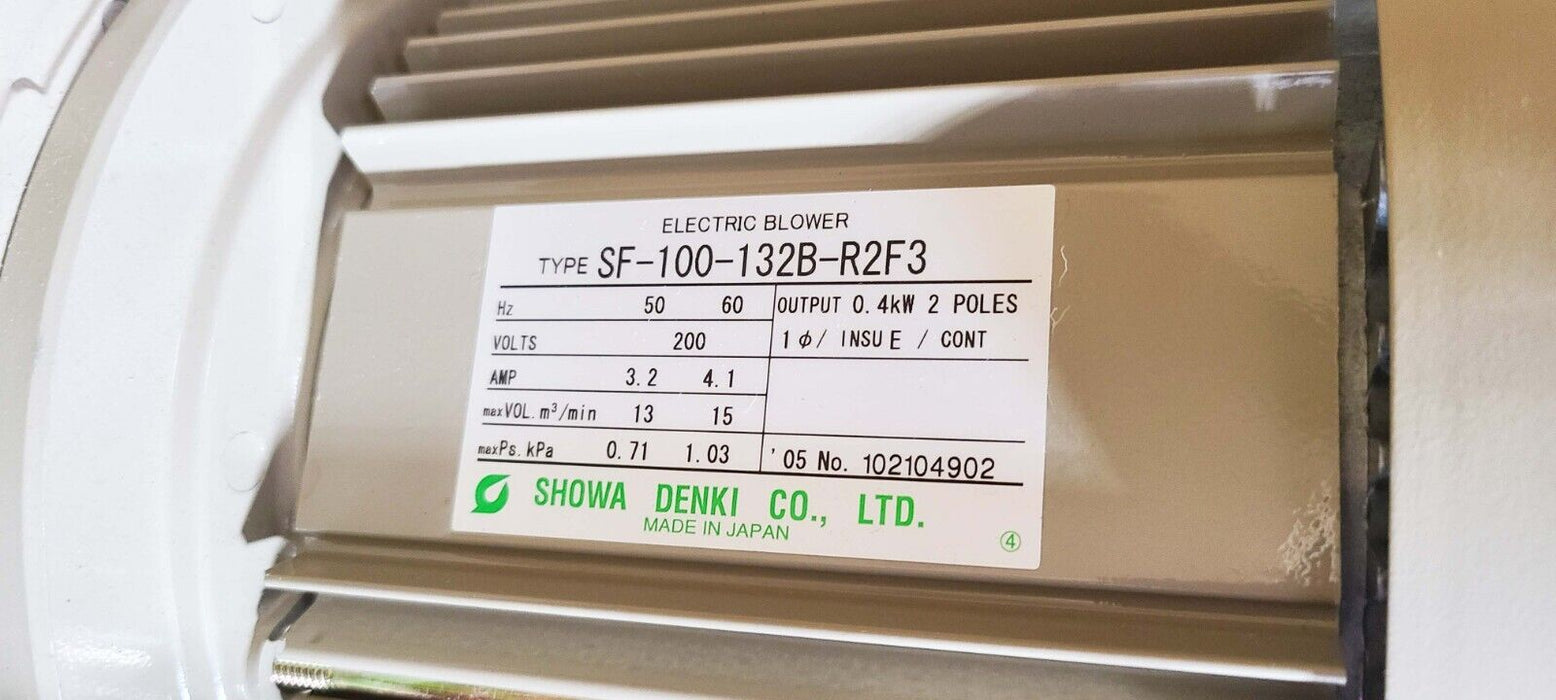 Showa Denki SF-100-132B-R2F3 200 Volts, 530 cfm Blower Motor