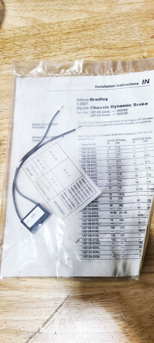 Allen Bradley Dynamic Braking Kit Open Chassis 800160-20R 1397-DB-AxxxL