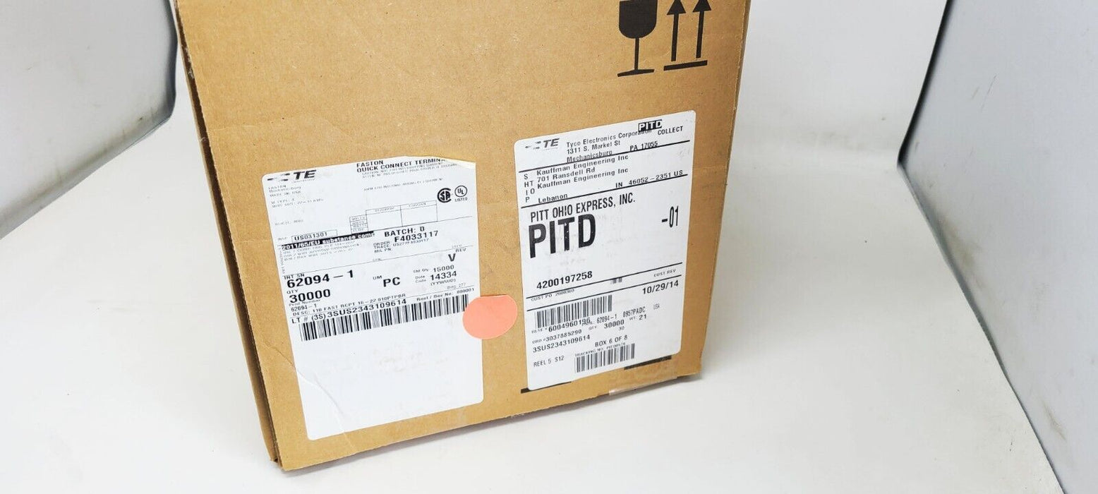 Roll 15,000 TE Connectivity Faston 62094-1 .110" Quick Connect Female 18-22 AWG