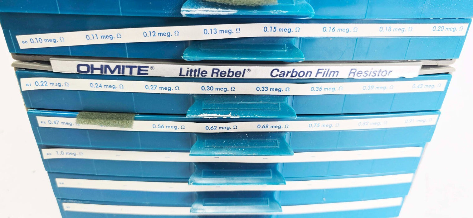 Ohmite Little Rebel 18 Drawer Carbon Film Resistors