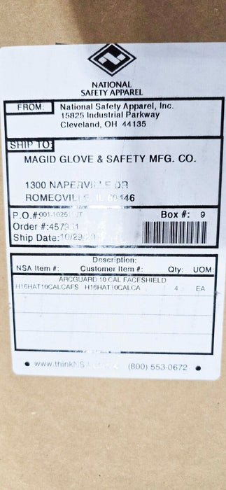 NSA Arcguard 10 CAL Light Green Face Shield - H16HAT10CALCAFS