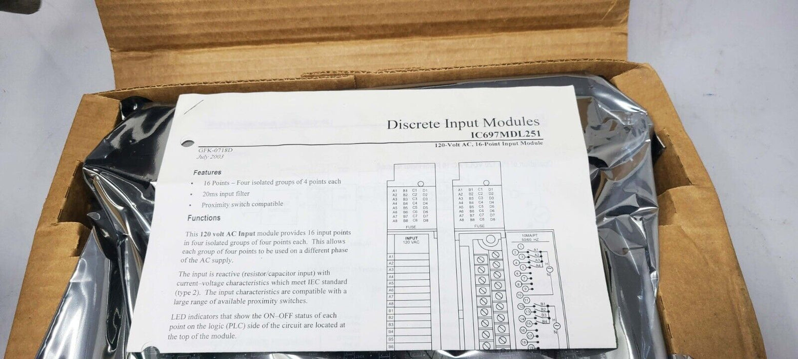 NEW GE FANUC IC697MDL251H INPUT MODULE
