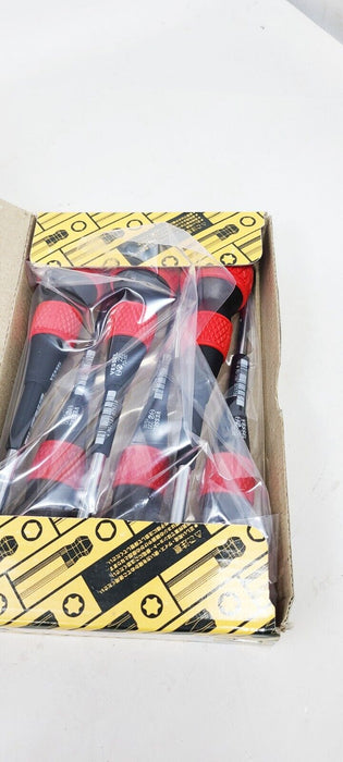 Pack of 6 Vessel Ball-Grip Screwdriver No.220 Phillips Head 2 x 100