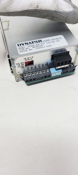 DYNAPAR MSJR 3S00 MAX JR MASTER SPEED 3 CONTROLLER MOP/POT