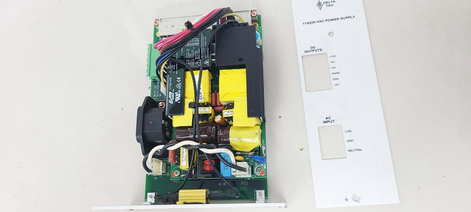 Delta Tau 115/230 VAC Power Supply 603269-104 UMAC Power Supply PCB w/ Plate