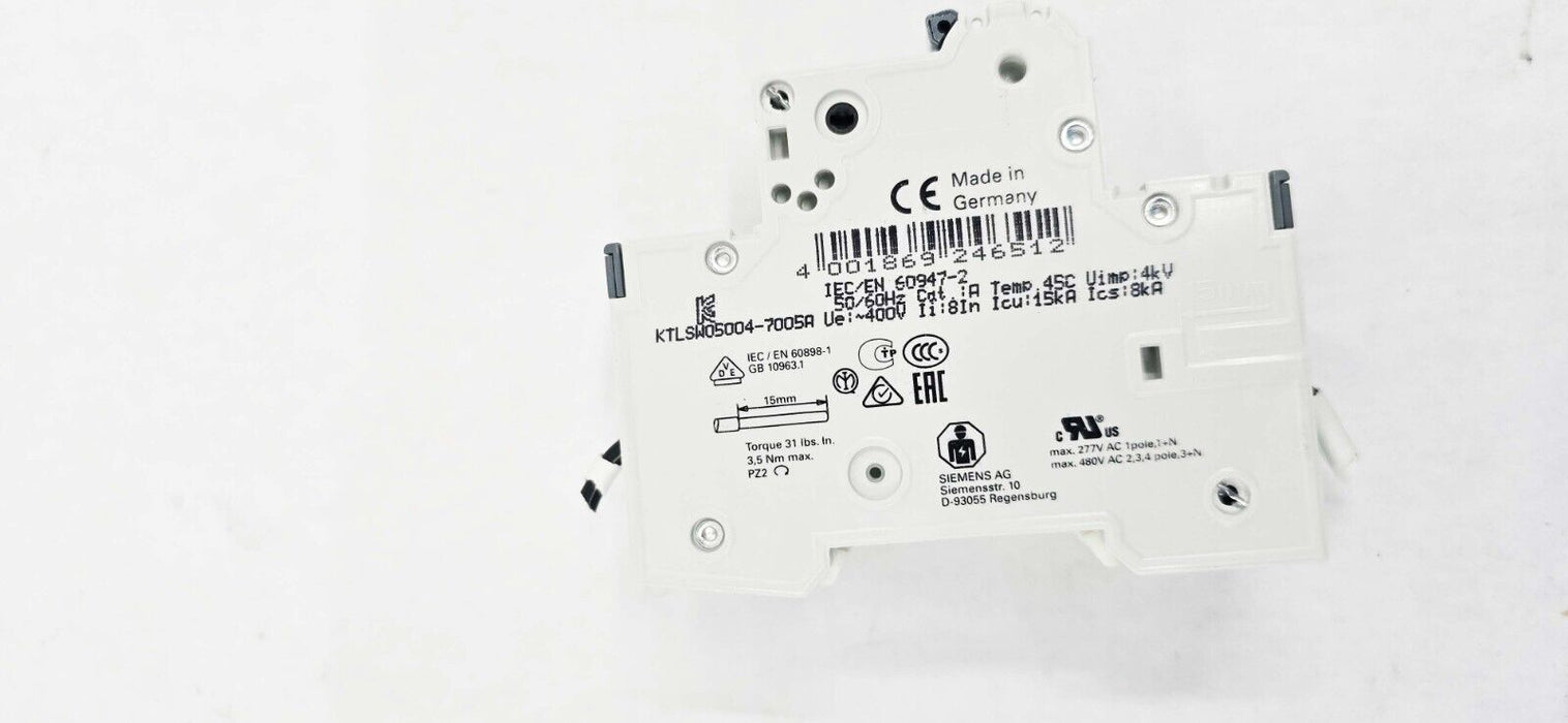 Siemens Miniature Circuit Breaker MCB C10 2P 400VA 10A - 5SY6210-7