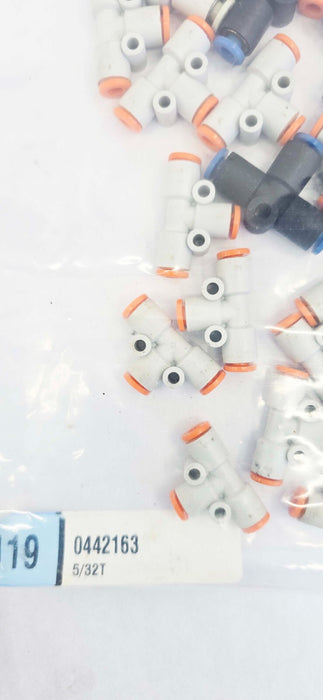 35+ - SMC Pneumatic Union Tee 5/32" Fittings
